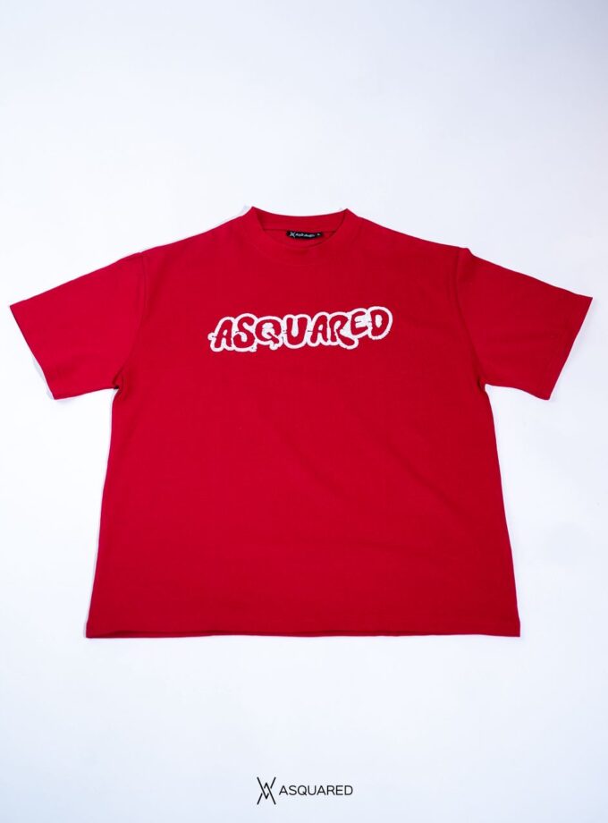 ASQUARED Sequin Logo Tee (Burgundy)
