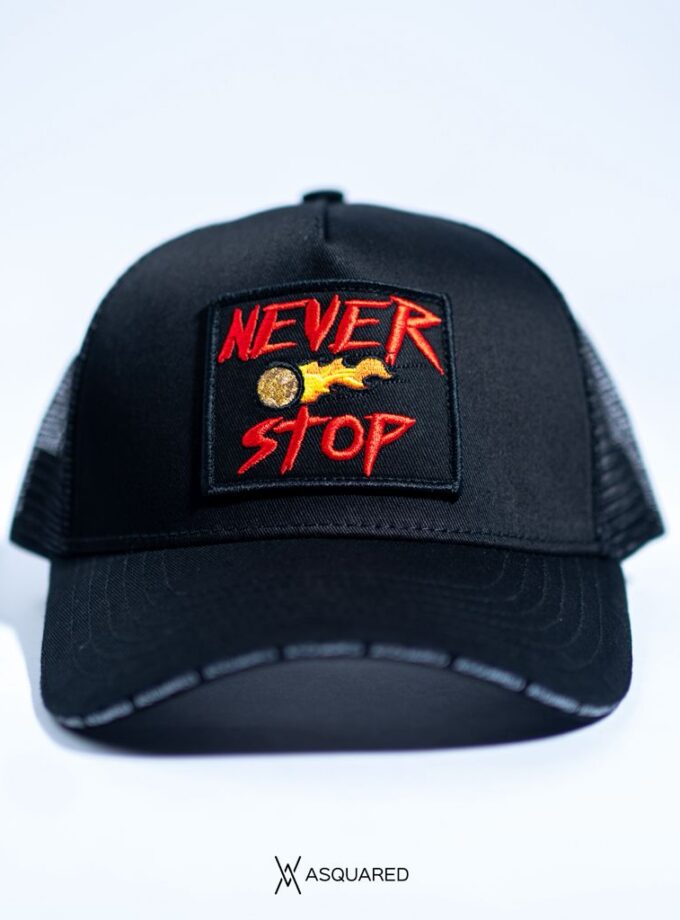 ASQUARED "Never Stop" Trucker Hat (Black)