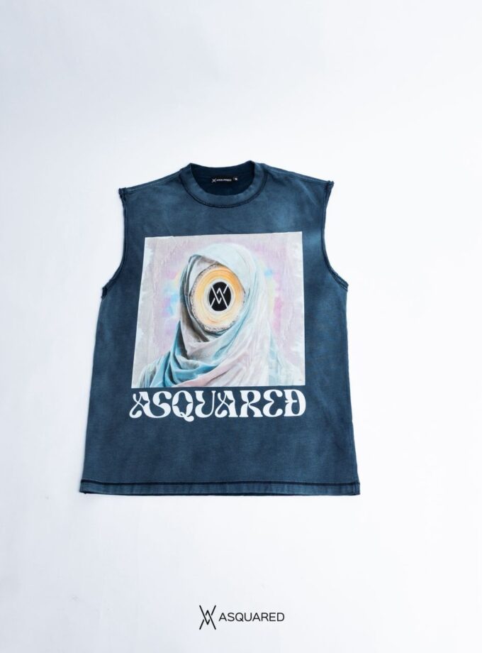 Tunnel Vision Sleeveless Tee (Blueish-Grey)